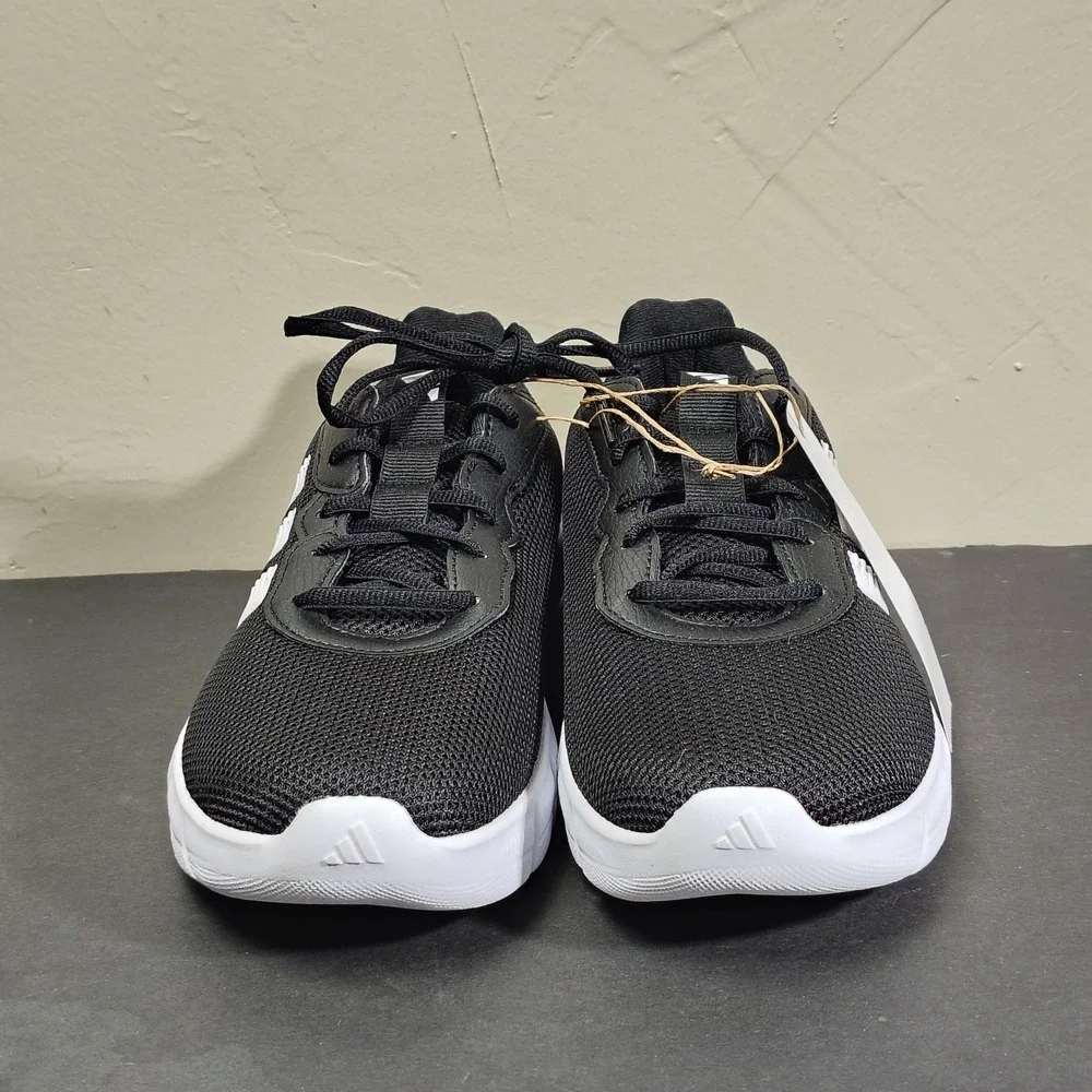 Adidas Sneakers Women 6.5 Black Cloudfoam Flex Laces HQ4960 Mesh Shoes